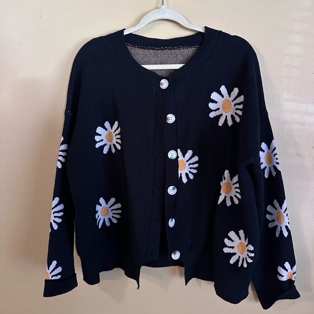 Floral Button-Up Cardigan